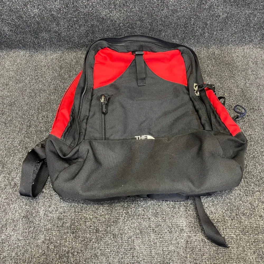 The North Face Tenaya Backpack Red/Black Vintage Bag Y2K Hiking‎ Daypack